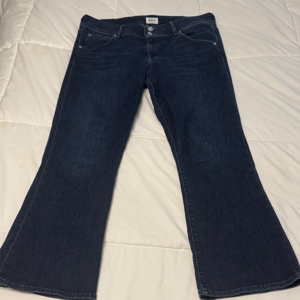 Hudson Jeans Navy Flare Cropped Women's Denim